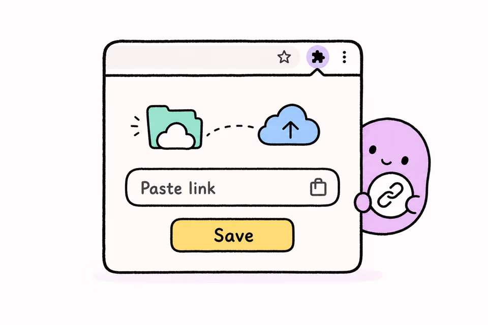 Tweet Media Archive browser extension paste-link step