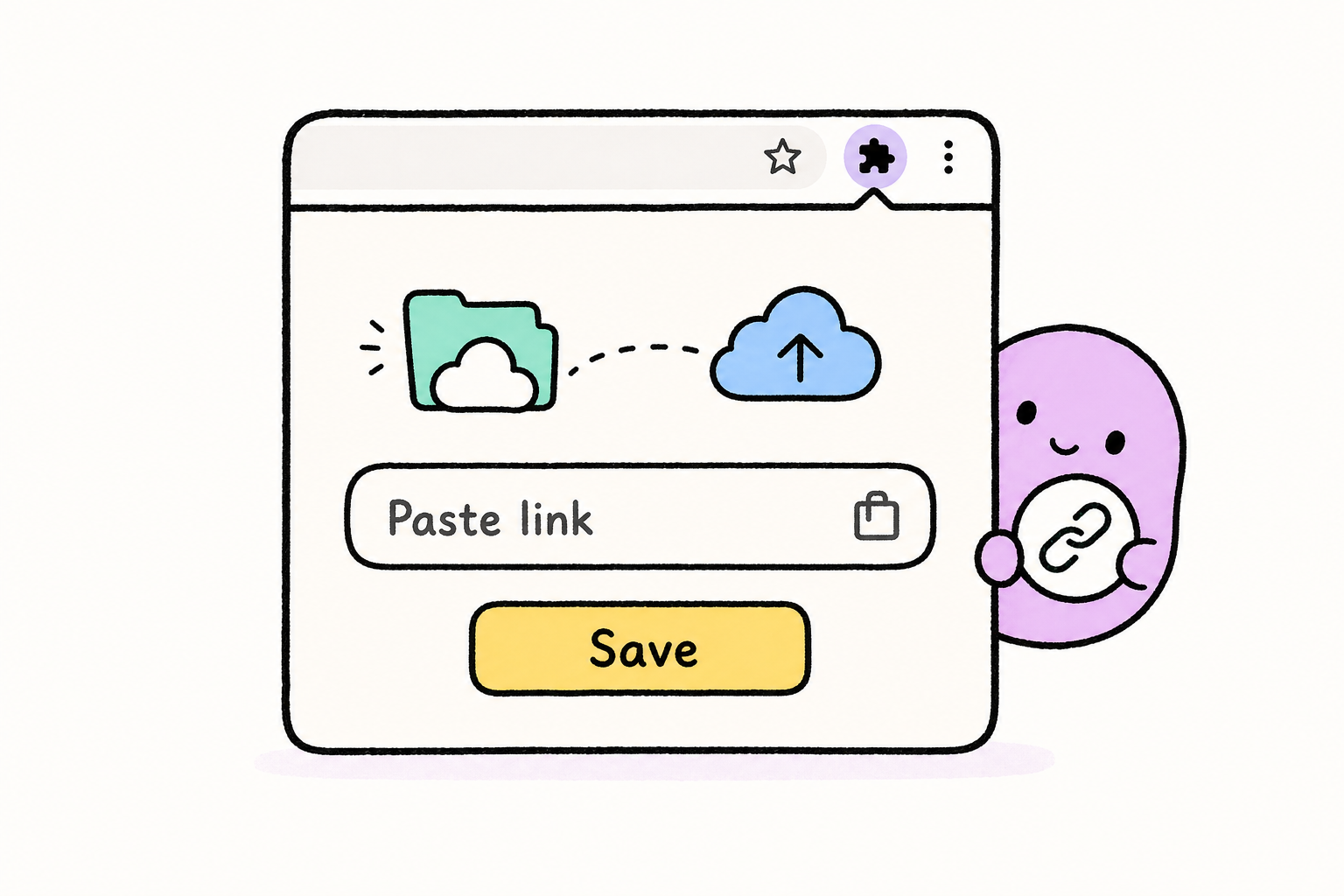 Paste a tweet media link into the extension popup